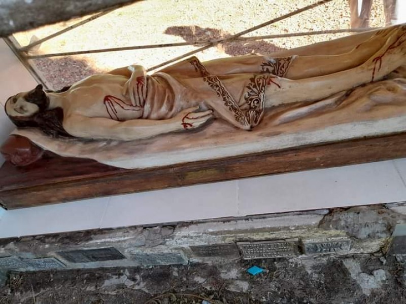 Virgen de la Loma: restauraron el Cristo